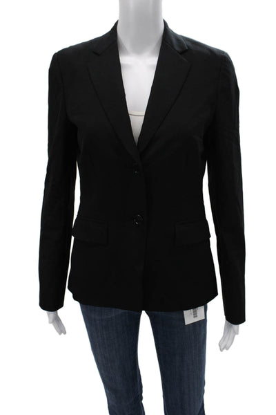 Brooks Brothers Women Black Wool Pantsuit Blazer Long Sleeve Size 4