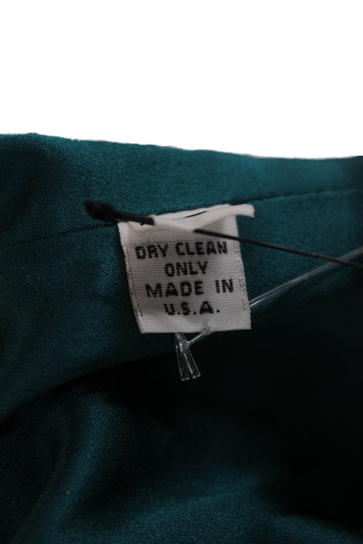 Christian Ruperto Women Pea Coat Blue Wool Button Long Sleeve Size 8