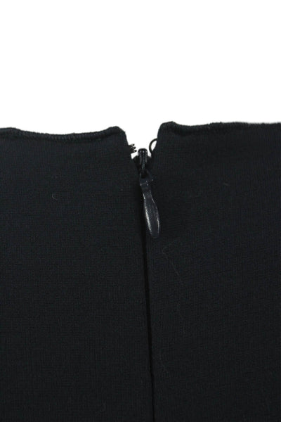 Armani Collezioni Women Black Wrap Dress Long Sleeve V-Neck Size 8