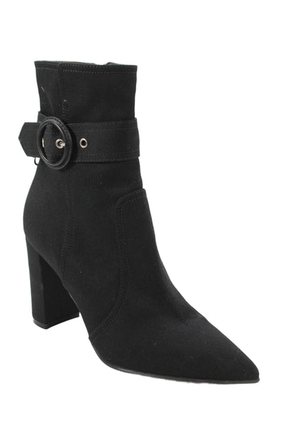 Gianvito Rossi Womens Belted Pointed Toe Ankle Boots Black Size 36 6