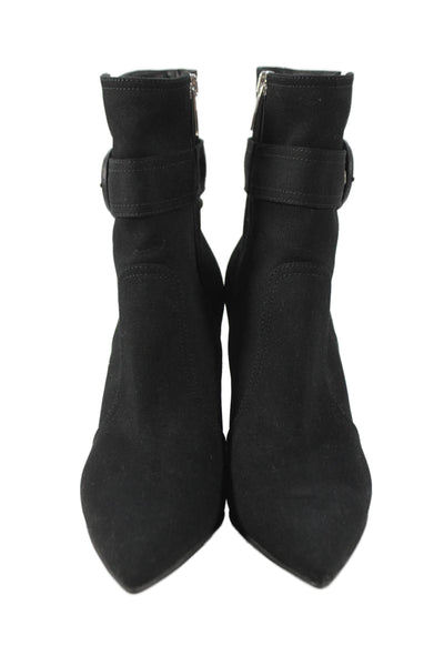 Gianvito Rossi Womens Belted Pointed Toe Ankle Boots Black Size 36 6