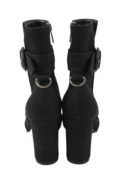 Gianvito Rossi Womens Belted Pointed Toe Ankle Boots Black Size 36 6