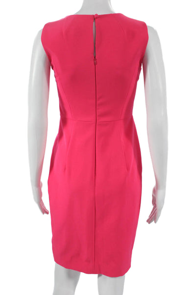 Milly Womens Sheath Dress Pink Sleeveless Zip Knee Length Size 0