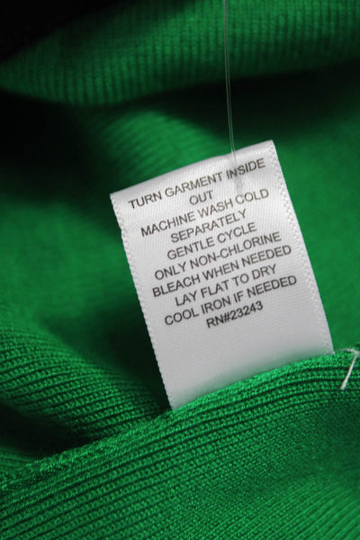 New York & Company Womens Sheath Dress Green Rayon Short Sleeve Mid Calf Size L