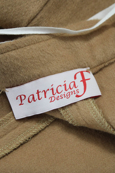 Patricia F Designs Womens Trumpet Skirt Beige Polyester Blend Zip Size S