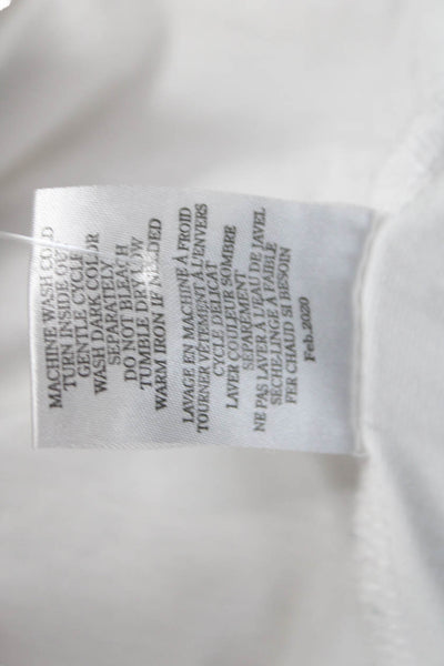 Z Supply Women Basic White Cotton V-Neck Short Sleeve T-Shirt Size M