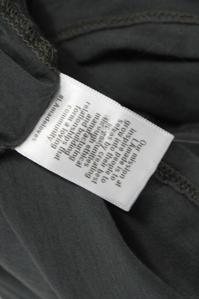 LA Made Womens Basic Gray Tank Scoop Neck Supima Cotton Sleeveless Size S