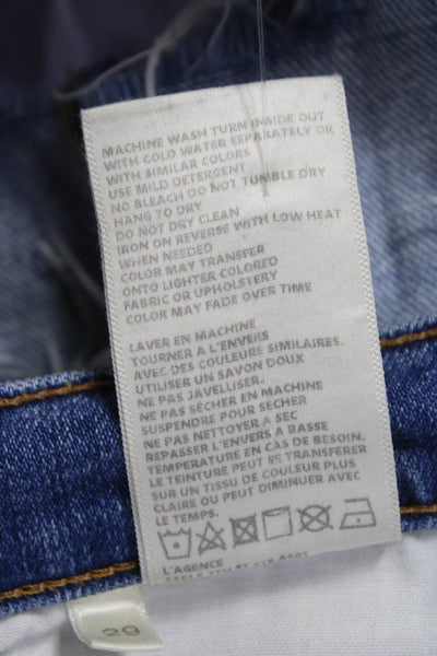 L'Agence Womens Blue Cut-Off Cotton Shorts Size 29