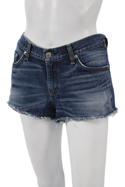 Rag & Bone Jean Women Cut-Off Denim Shorts Blue 100% Cotton Size 27