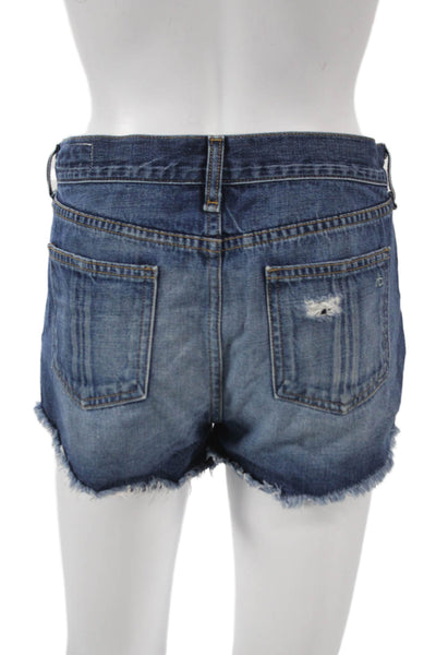 Rag & Bone Jean Women Cut-Off Denim Shorts Blue 100% Cotton Size 27