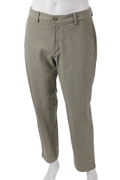 Vineyard Vines Men Chino Pants Green Cotton Button Closure Size 31