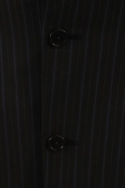 John Varvatos Mens 2 Piece Wool Striped Brown Suit Size 50