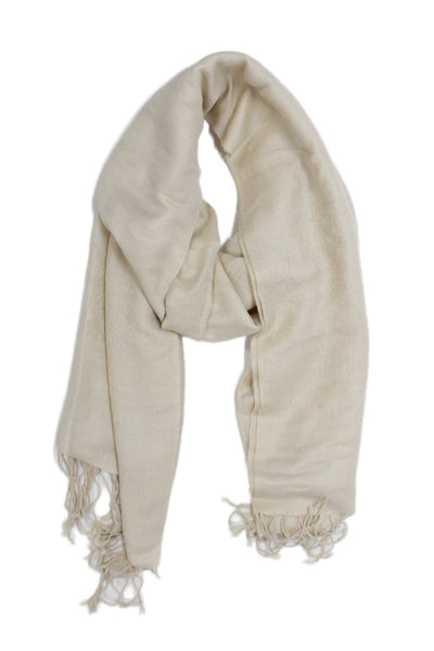 Echo Womens Monochrome Paisley Print Fringed Scarf White