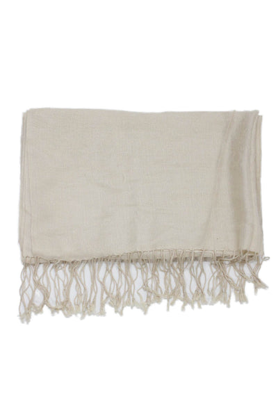 Echo Womens Monochrome Paisley Print Fringed Scarf White