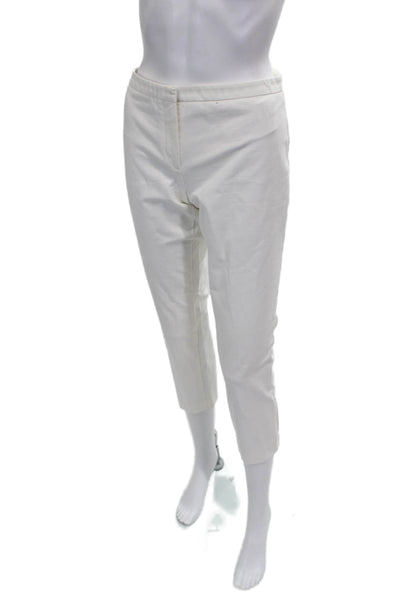 Theory Women Cropped White Pants Size 4