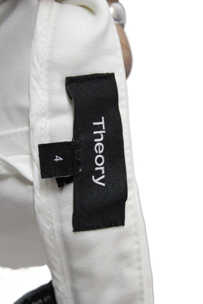 Theory Women Cropped White Pants Size 4