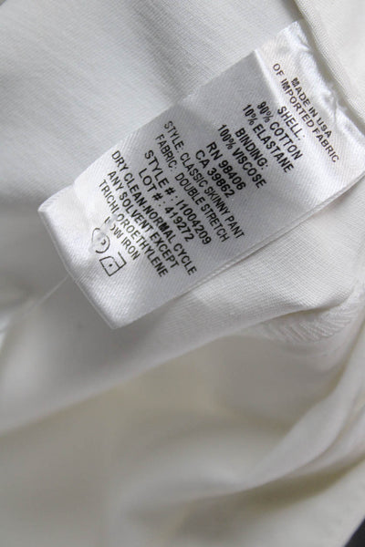 Theory Women Cropped White Pants Size 4