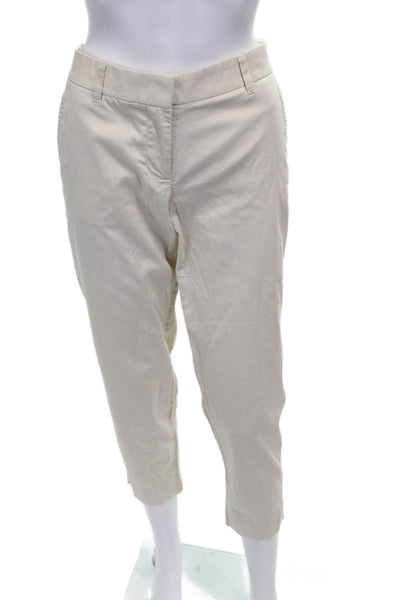 J Crew Women Cropped Beige Cotton Pants Size 4