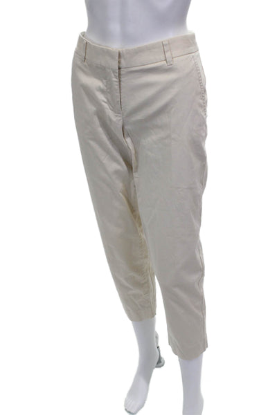 J Crew Women Cropped Beige Cotton Pants Size 4