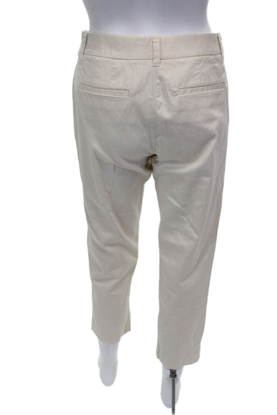 J Crew Women Cropped Beige Cotton Pants Size 4
