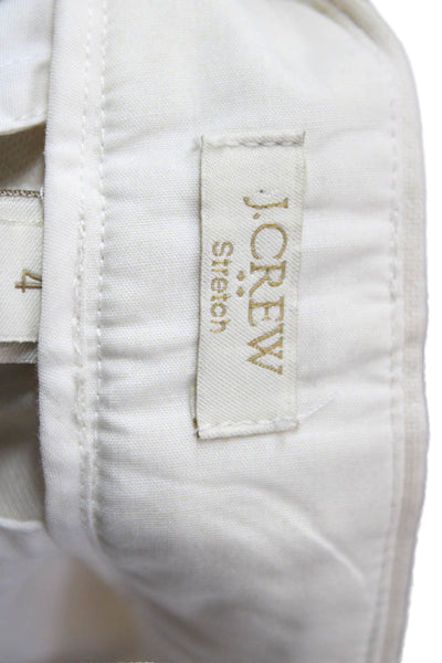 J Crew Women Cropped Beige Cotton Pants Size 4