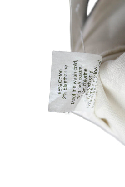J Crew Women Cropped Beige Cotton Pants Size 4