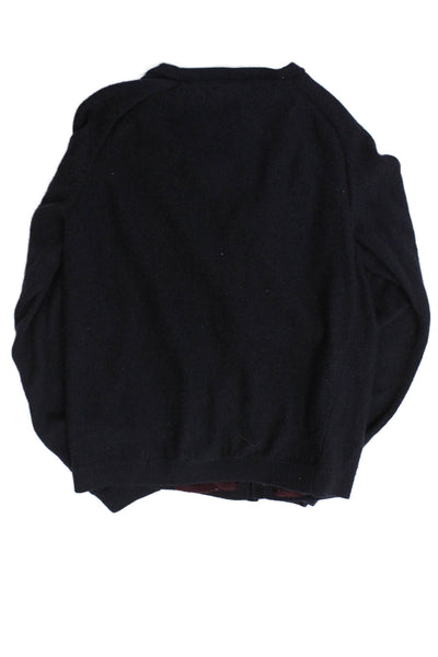 Bonpoint Boys Wool Long Sleeve V-Neck Cardigan Sweater Blue Size 10
