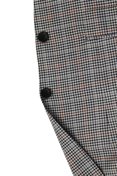 Max Mara Mens Multicolor Wool Check Blazer Size 36