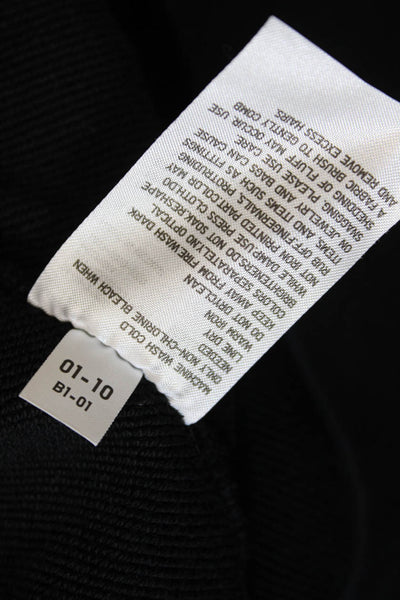 Uniqlo Mens Pullover Sweatshirt Black Cotton Crew Neck Long Sleeve Size S