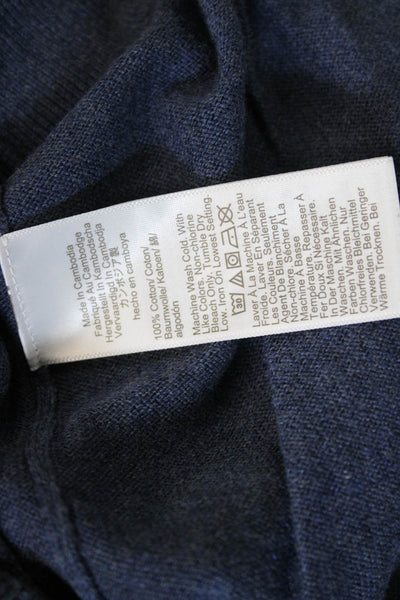 J Crew Mens Short Sleeve Collared Knit Polo Shirt Blue Size Small