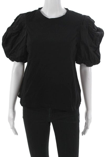 Madewell Womens Floral Silk V Neck Short Sleeve Blouse Zip Size 4P