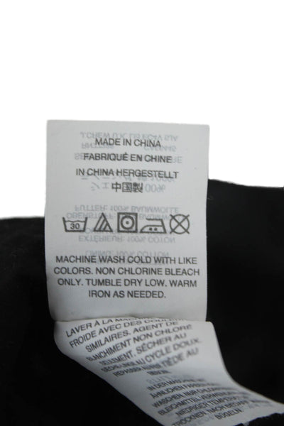 J Crew Womens Fit & Flare Dress Black Cotton V Neck Sleeveless Knee Length Size