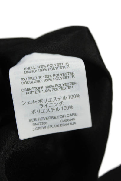 J Crew Womens Black Sleeveless Round Neck Polyester Blouse Button Size 4P