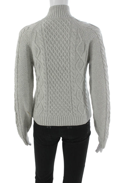 Sunday Best Womens Gray Wool Pullover Sweater Mock Neck Long Sleeve Size XS