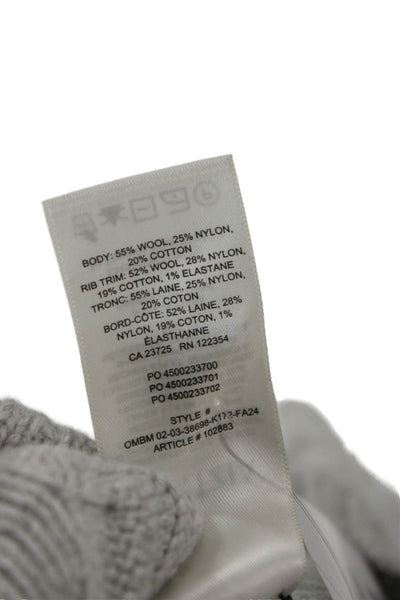 Sunday Best Womens Gray Wool Pullover Sweater Mock Neck Long Sleeve Size XS