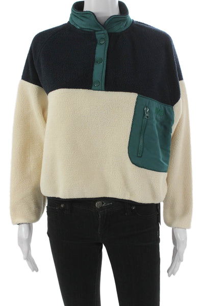 Indee Womens Beige Cotton Collared Solid Pullover Sweater Long Sleeve Size 2XS