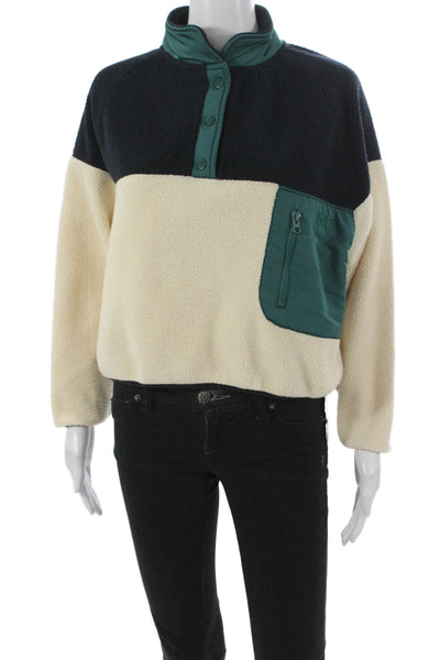 Indee Womens Beige Cotton Collared Solid Pullover Sweater Long Sleeve Size 2XS