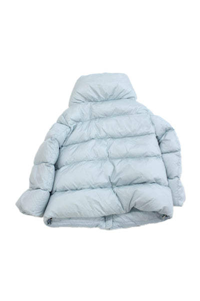 Add Childrens Girls Full Zipper Puffer Jacket Sky Blue Size 10