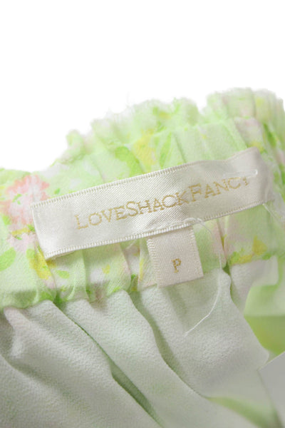 Love Shack Fancy Womens Floral Multicolor Viscose Mini Skirt Pull On Size S