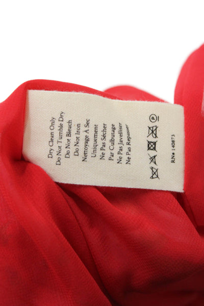 Love Shack Fancy Womens Red Viscose Floral Mini Skirt Petite Size S