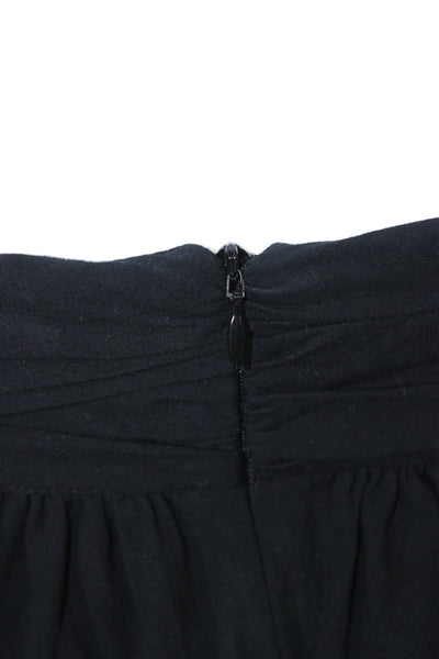 Reformation Women Mini Dress Black Square Neck Long Sleeve Size 0