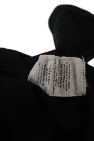 Donni Womens Basic Black Supima Cotton Round Neck Short Sleeve T-Shirt Size XL