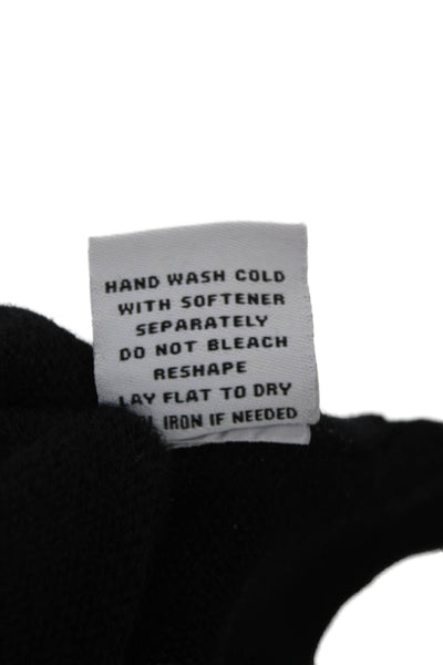 525 Women Cashmere Pullover Sweater Black Crew Neck Long Sleeve Size L