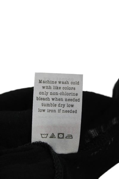 Goldie Women Black Pima Cotton Colorblock T-Shirt Short Sleeve Size L