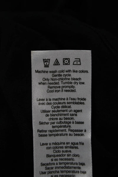 Danskin Womens Basic Scoop Neck Cotton Short Sleeve T-Shirt Black Size S