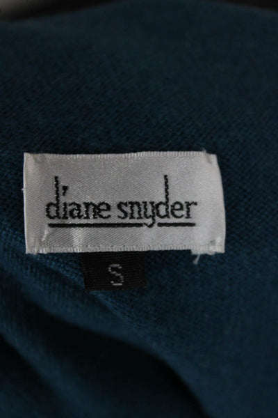 Diane Snyder Womens Blue Cashmere Turtleneck Tank Sweater Size S