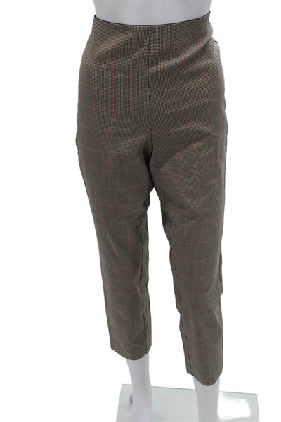 Rag & Bone Womens Cropped Checked Cotton Blend Pants Multicolor Size 12