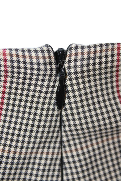 Rag & Bone Womens Cropped Checked Cotton Blend Pants Multicolor Size 12