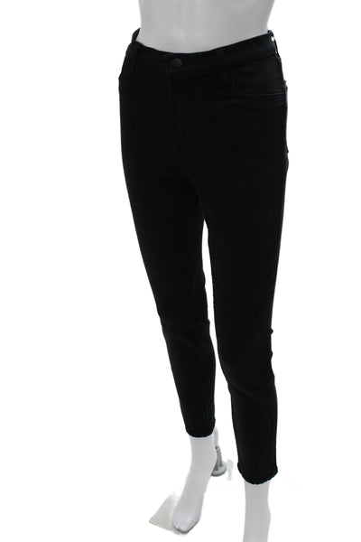 J Brand Womens Black Skinny Jeans Viscose Mid Rise Inseam 27 Size 29