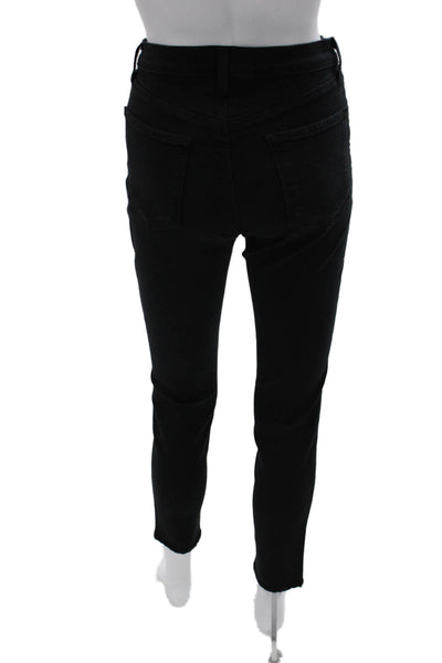 J Brand Womens Black Skinny Jeans Viscose Mid Rise Inseam 27 Size 29